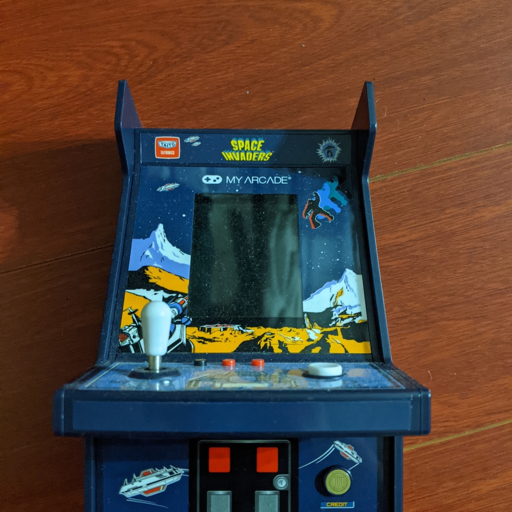 Arcade Space Invaders Retro Console - Dark Blue